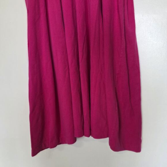Vtg LL Bean Midi Dress Womens M Pink Stretch Pockets USA Retro Cotton Minimalist - Picture 4 of 10